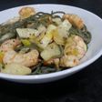 Espaguetis de espelta y alga a la marinera