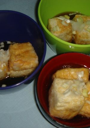 Una foto de Age doufu (tofú frito)
