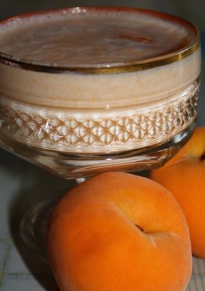 Una foto de Batido de melocotón casero