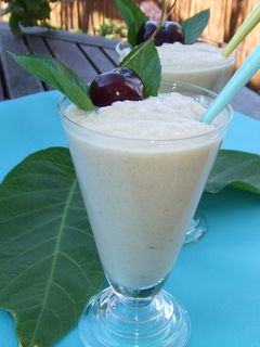 Una foto de Crema helada de manzana y pera al aroma de lima