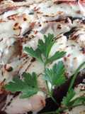 Abanicos de berenjena gratinados
