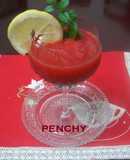 Sorbete de fresas al limoncello