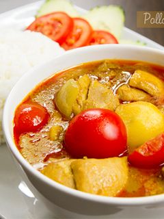 Una foto de Pollo con curry amarillo