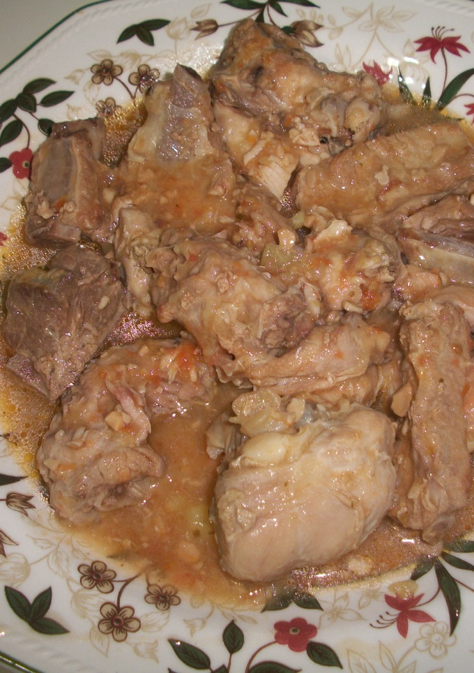 Una foto de Carne almendrada en salsa