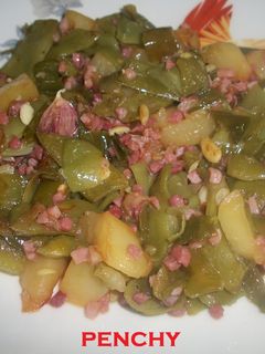 Una foto de Verduras salteadas con jamón al vino fino