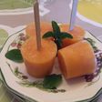 Sorbetes de melocotón y mango