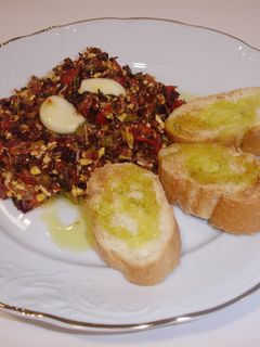 Una foto de Pimientos secos en agridulce