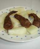 Hígado de cerdo con melón dulce