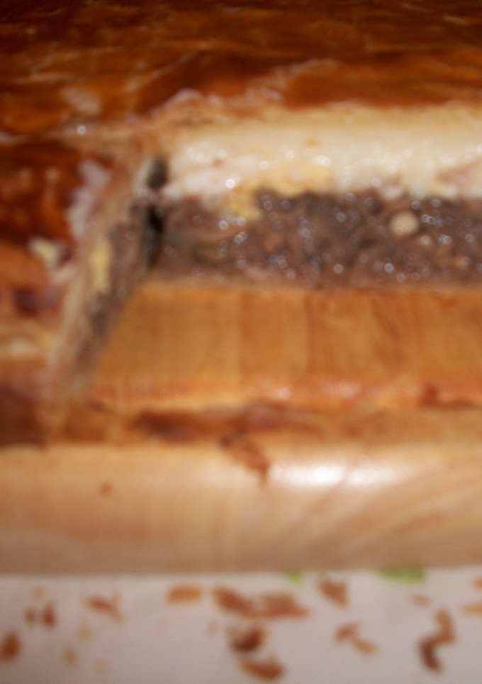 Una foto de Empanadas en capas de morcilla