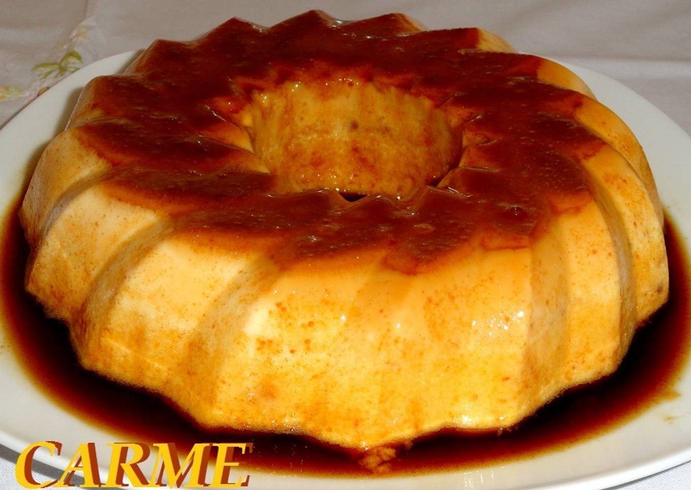 Flan de calabaza con almendras<br />