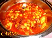 Una foto de cazuela de callos