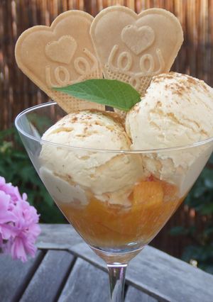Una foto de Helado de crema al aroma de lima