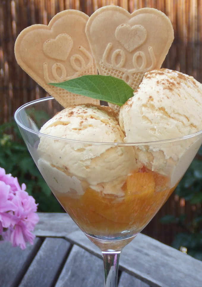 Una foto de Helado de crema al aroma de lima