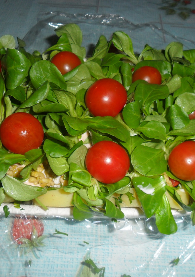 Una foto de Ensalada en capas