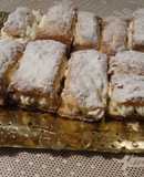 Pastelitos de nata y guianduja crujiente