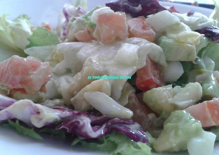 Ensalada con salsa de mostaza