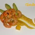 Gambas con chutney de mango, manzana y jengibre