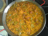 Arroz con pato en paella