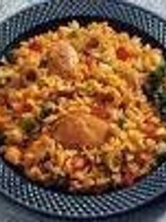 Una foto de Arroz a la valenciana al estilo nicaraguense