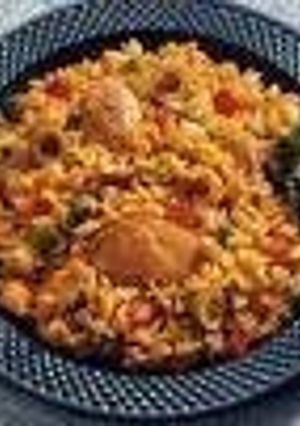 Una foto de Arroz a la valenciana al estilo nicaraguense