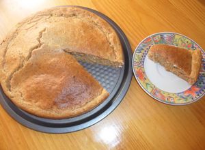 Una foto de Bizcocho integral de queso y albaricoque