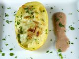 Papas rellenas con champiñones