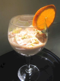 Una foto de Cóctel de gambas con manzana
