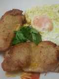 Filetes rellenos con queso de cabra y compota de bergamota