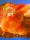Salmón con pisto