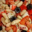 Ensalada de alubias y palitos de mar