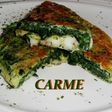 Tortilla de espinacas y langostinos