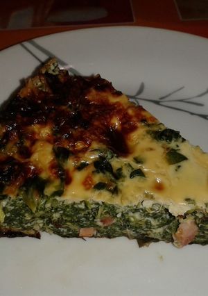 Una foto de Quiche de espinacas sin masa