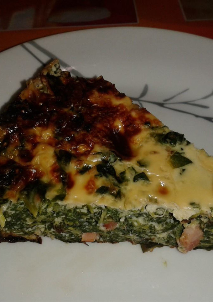 Una foto de Quiche de espinacas sin masa