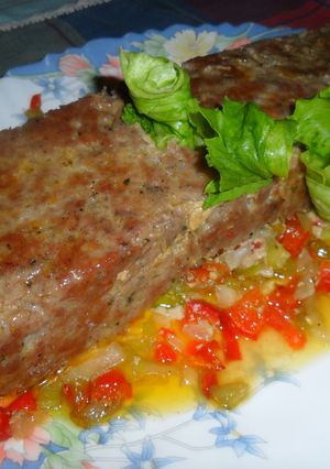 Una foto de Budín de albóndiga con trampó