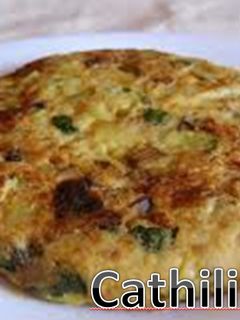 Una foto de Tortitas de huevo arroz y chipilin