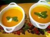 Crema de zapallo con queso crema