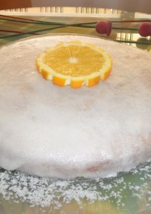 Una foto de Pastel glaseado de naranja