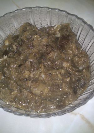 Una foto de Berenjenas machacadas