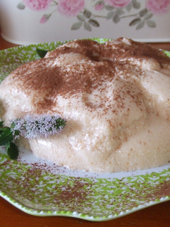 Una foto de Bavaroise de melocotón y queso light