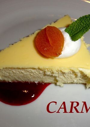 Una foto de Tarta de queso con miel y limón