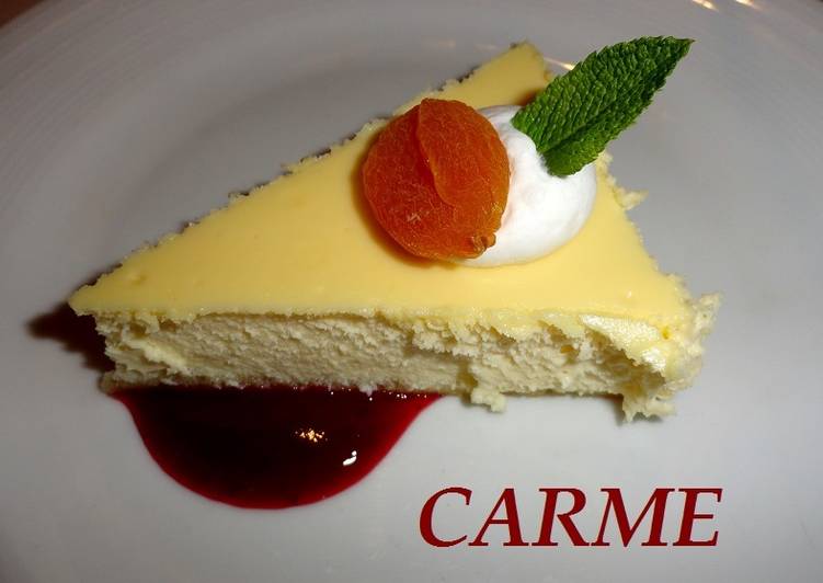 Tarta de queso con miel y limón