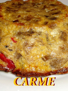 Una foto de Pastel de berenjena asada con pimiento