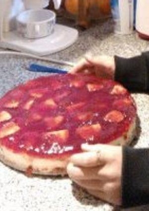 Una foto de Cheesecake con frutilla