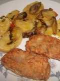 Filetes de atún macerados y empanados