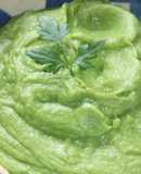 Puré de guisantes y nabos con menta fresca