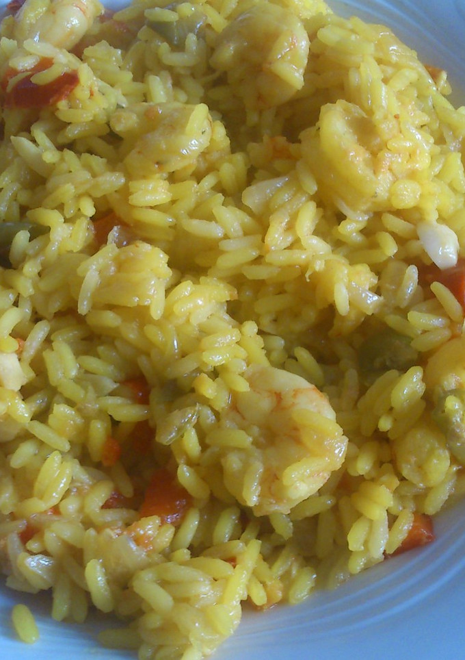 Una foto de Arroz con gambitas peladas