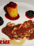 Magret de pato al chocolate