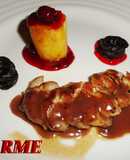 Magret de pato al chocolate