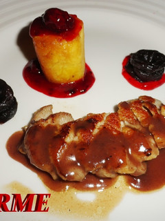 Una foto de Magret de pato al chocolate
