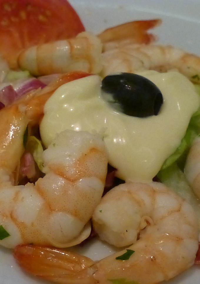 Una foto de Ensalada de gambas de Huelva